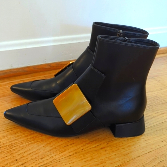 Pointed black boots 7.5 - Picture 1 of 7